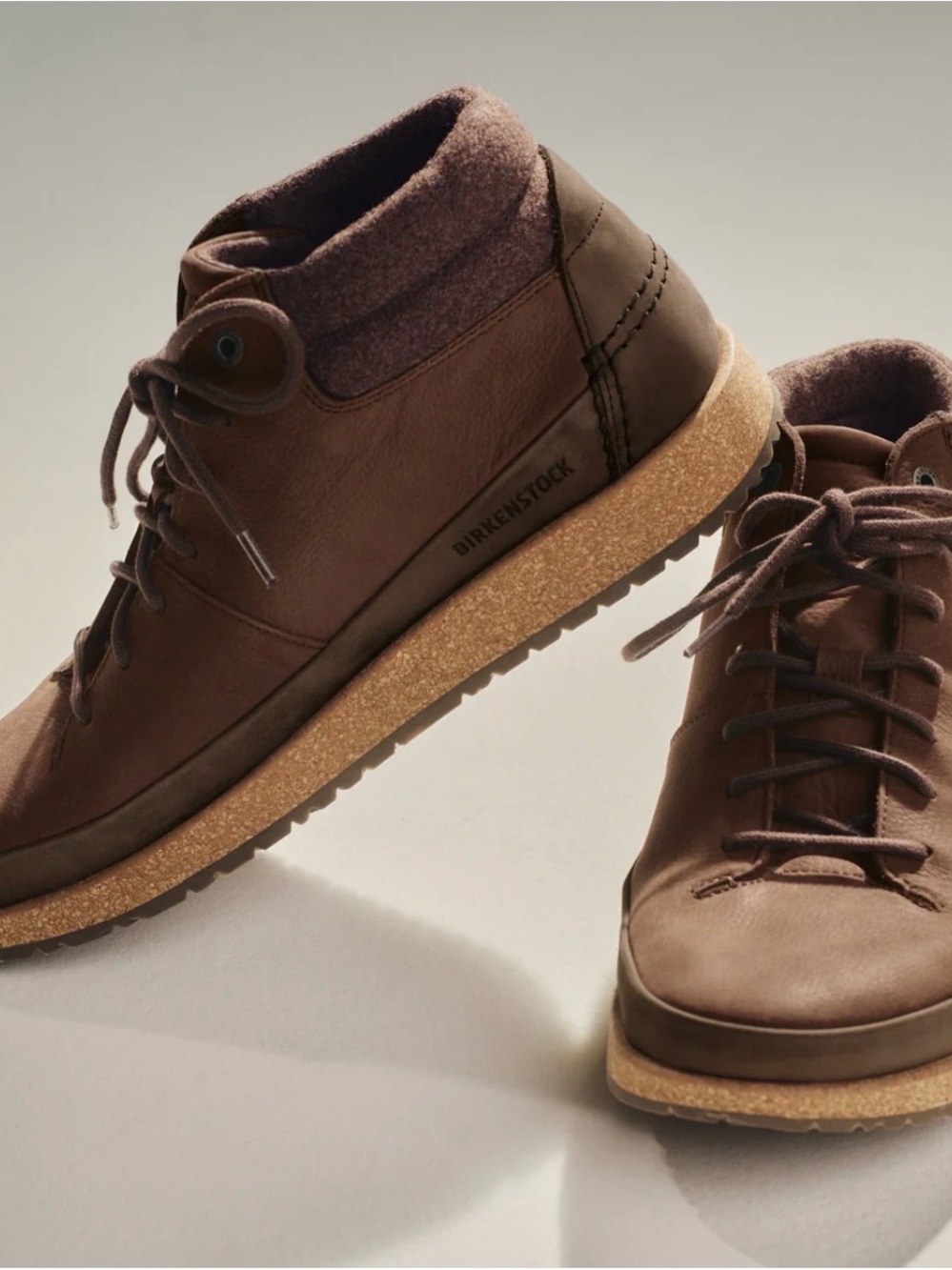 Birkenstock Brown Leather Chukka Boot with Cork Sole